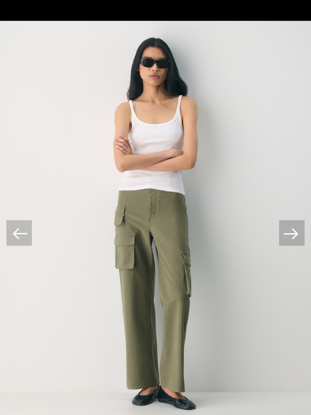 Aritzia Picture Pants Olive Wide-Leg Cargo Trousers